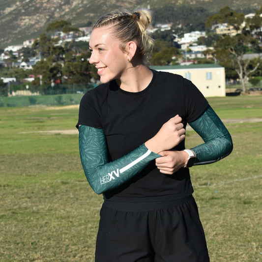 HER FIFTEEN Performance Arm Sleeves Floral Green