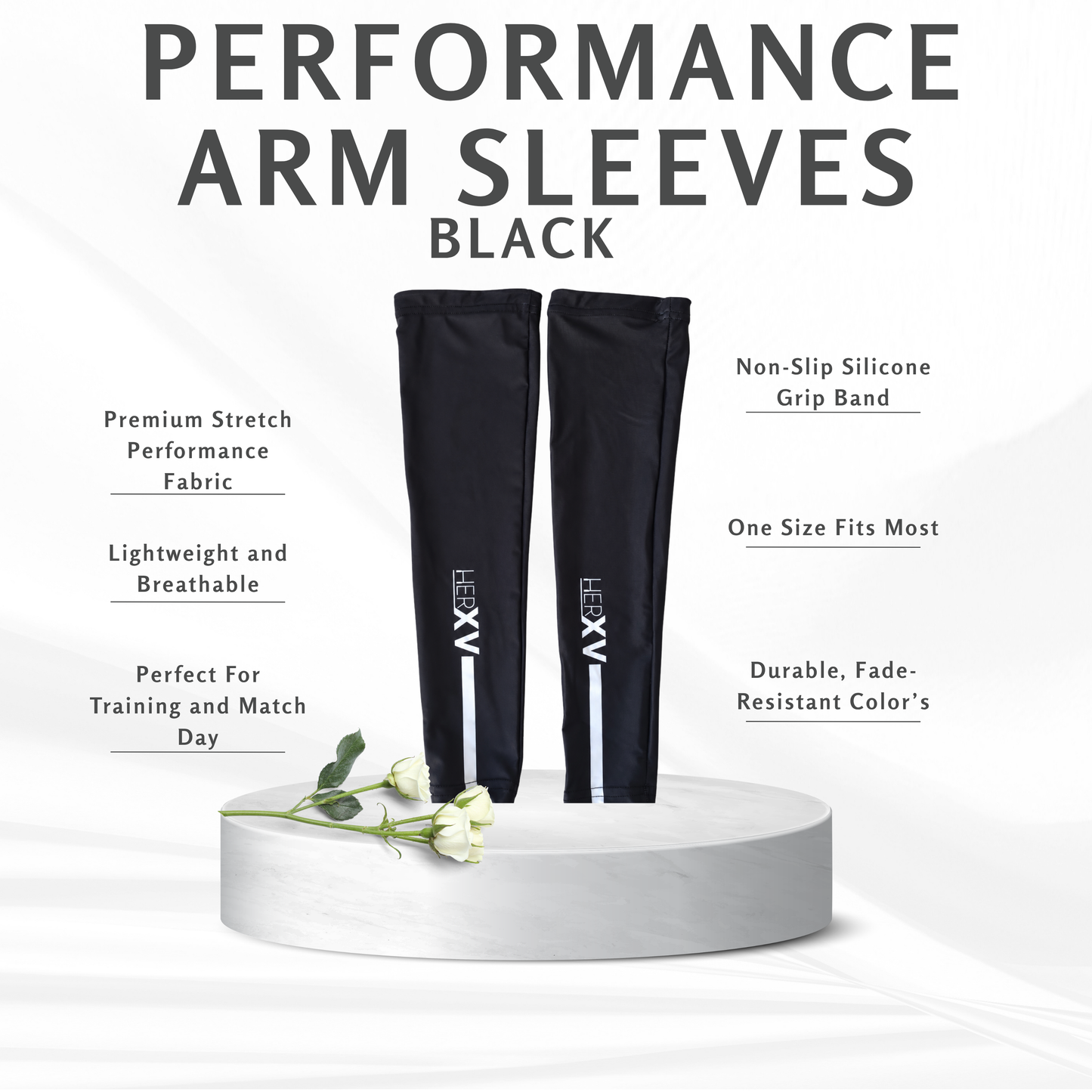 HER FIFTEEN Performance Arm Sleeves Black