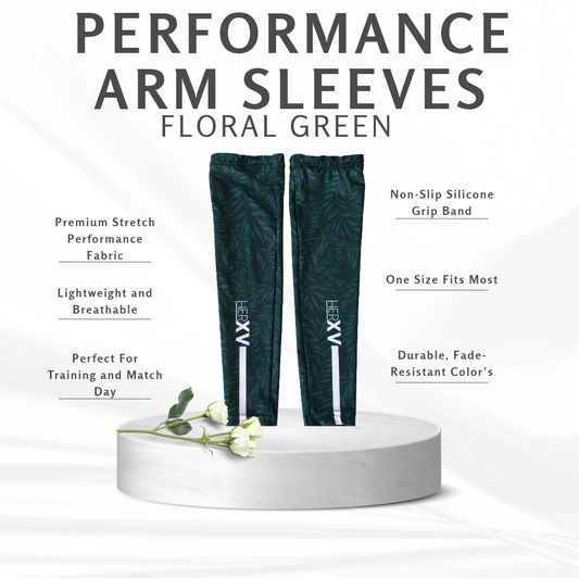 HER FIFTEEN Performance Arm Sleeves Floral Green
