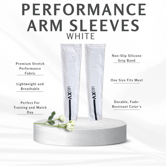 HER FIFTEEN Performance Arm Sleeves White